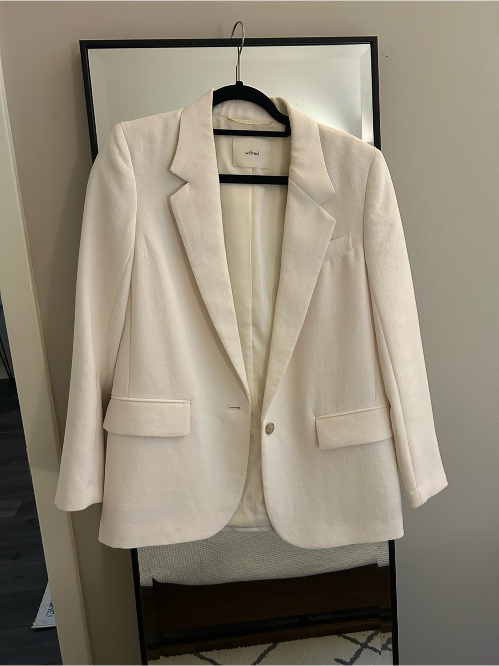 Wilfred Cream Single-Button Blazer